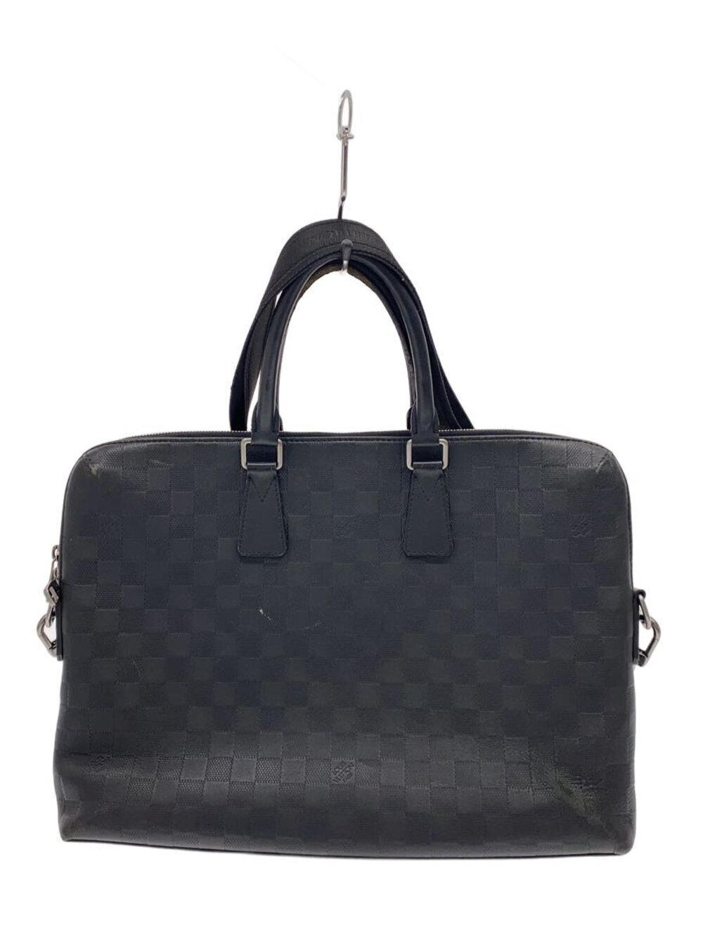 LOUIS VUITTON Porte Documents Jour Damier Infini Leather Navy Blue